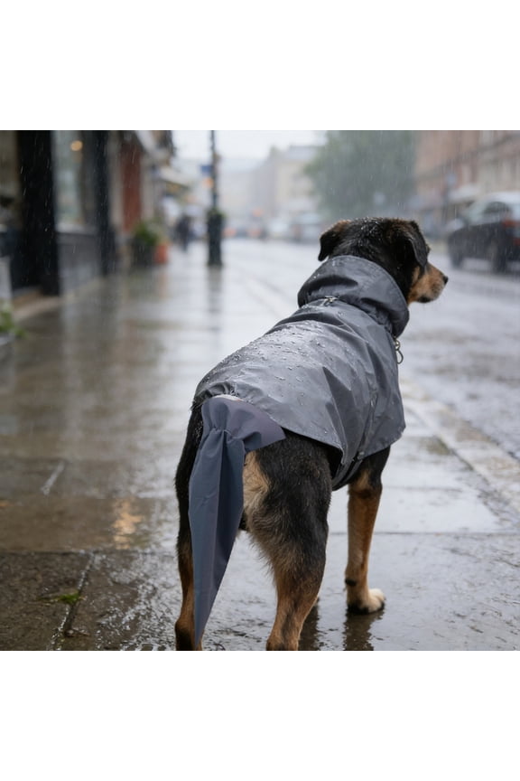 A Full Coverage All Weather Raincoat With A Tail Suitable For Outdoor Walks And Hiking.