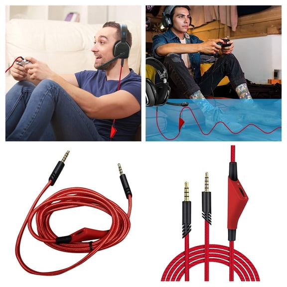 EcoNest A10 A40 0 A50 Nylon Braided Red 2 Meter Tuning Headset Link Audio Game