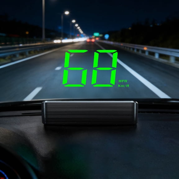 EcoNest Advanced Head Up Display Digital Speedometer With Real Readout For Safer Driving Auto Brightness Adjustment And Large Font Projection
