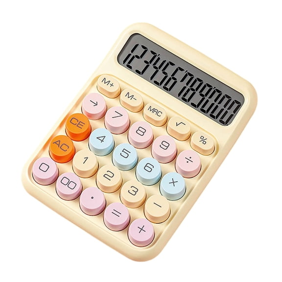 EcoNest Aesthetic Desktop Calculator With Large LCD Display For School And Home Use
