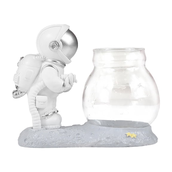 EcoNest Astronaut Glass Watering Planter For Home Garden Unique Ceramic Vase Mix Of Modern Design And Indoor