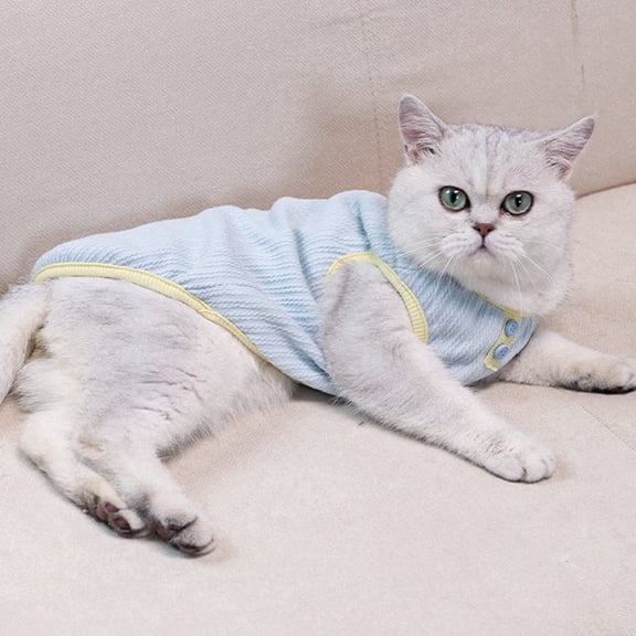 EcoNest Autumn Winter Warm Cat Cozy Fleece Vest Outfit With Reflective Strip For Small Medium Large Animals