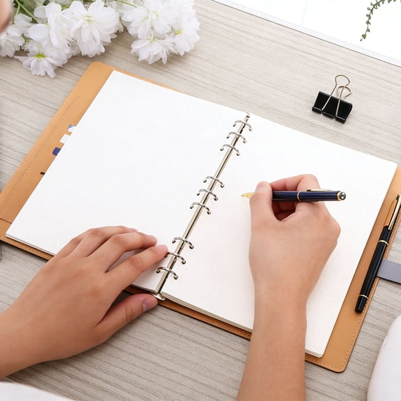 EcoNest B5 Loose Leaf Filling Paper 9 Hole Shaped Planning Filling Paper 45 Sheets Of White Paper Per Pack