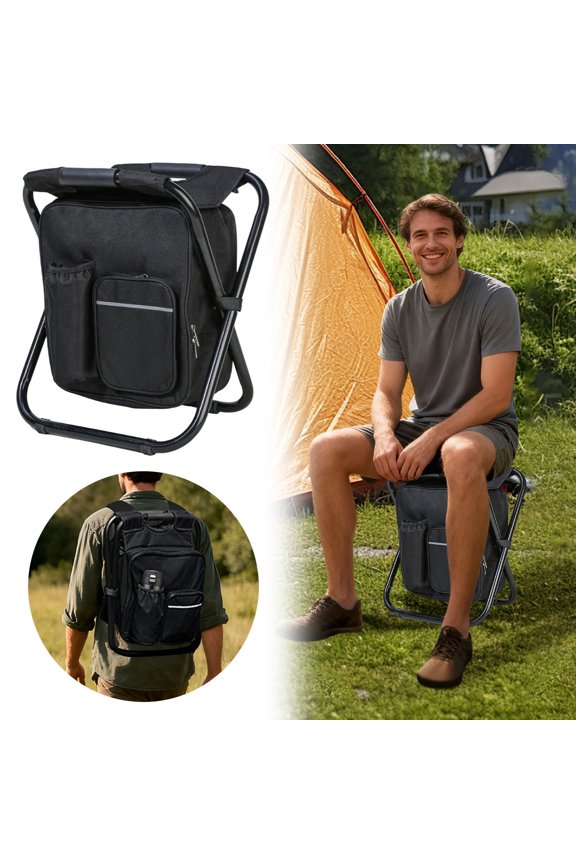 Backpack Multifunctional Three In One Folding Refrigerator Backpack Hiking Seat Portable And Lightweight Suitable For Outdoor Indoor