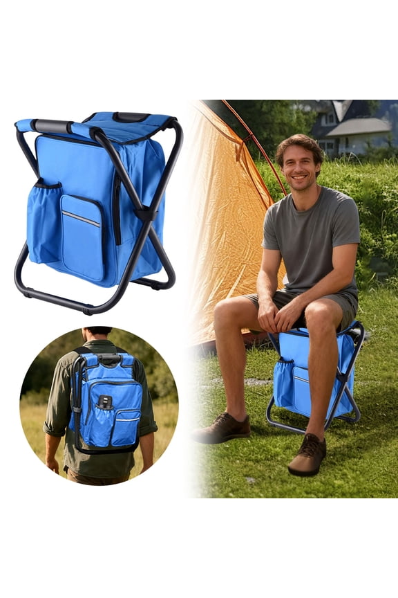 Backpack Multifunctional Three In One Folding Refrigerator Backpack Hiking Seat Portable And Lightweight Suitable For Outdoor Indoor