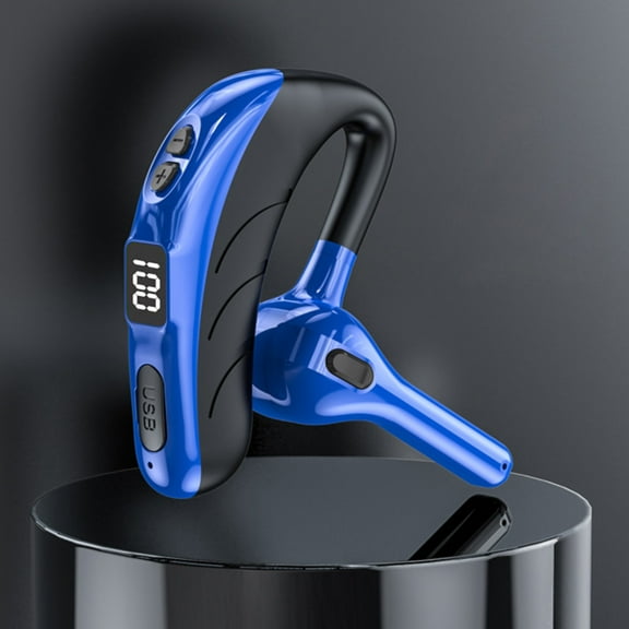EcoNest Bluetooth Headset Wireless Earpiece V5.0 25Hrs Ultralight Headphones Digital Display In Ear Earbuds For Cell Phone Laptop