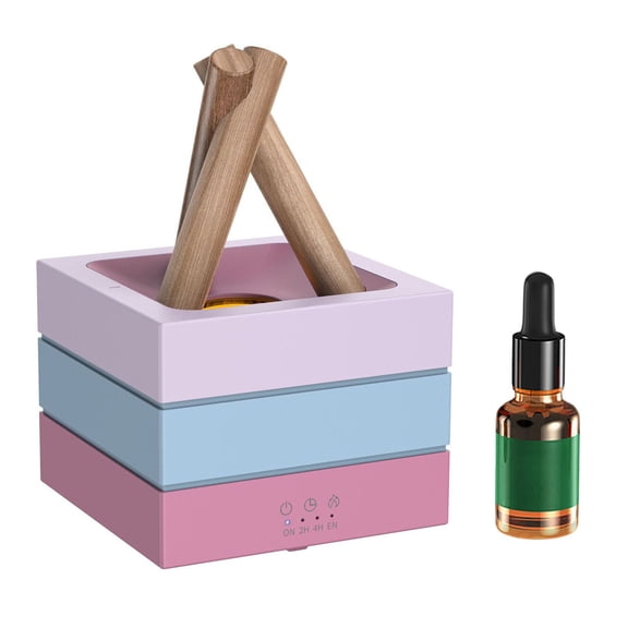 EcoNest Bonfire Aroma Diffuser Flame Fire Diffuser Bonfire Aromatherapy Diffuser Cool Mist Humidifier For Home Bedroom Remote Control Auto Shut Off Night (10ml)