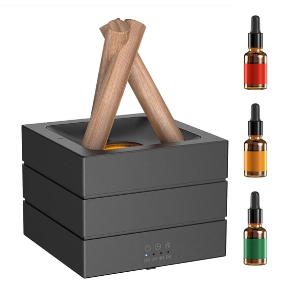 EcoNest Bonfire Aroma Diffuser Flame Fire Diffuser Bonfire Aromatherapy Diffuser Cool Mist Humidifier For Home Bedroom Remote Control Auto Shut Off Night (10ml)
