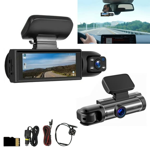 EcoNest Camera Cam Front Rear View High Resolution Car DVR Recorder 3.16" Display Screen Easy Installation
