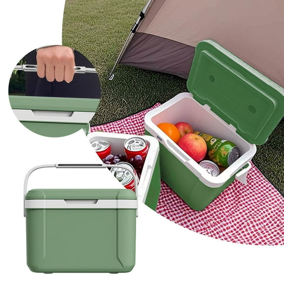EcoNest Camping Cooler Cooler With Handle Portable Refrigerator Keep Cool For 72 96 Hours Small Ice Chest Hard Food Storage For Beach Camping Sports(300ml Ice Bag)