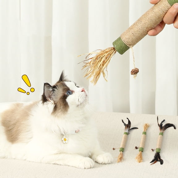 EcoNest Cats Licking Catmint Toy Cats Matatabi Natural Stick Teething Toy Interaction Pet Cats Hairballs Control Teaser Toy Large Sized Cat Molars Care Increase