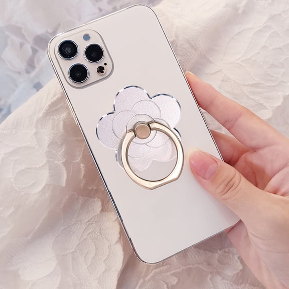 EcoNest Cell Phone Ring Holder Flower Shape Phone Ring Holder Metal Finger Grip Finger Kickstand 360° Rotation Universal Finger Ring Phone Grip Compatible With All Smartphone