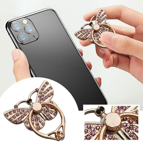 EcoNest Cell Phone Ring Holder Metal Finger Grip Finger Kickstand 360° Rotation Universal Finger Ring Phone Grip Compatible With All Smartphone