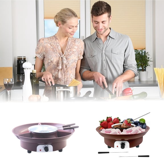 EcoNest Chocolate Fondue Kits Home Cheese Fondue Pot Practical Fondue Pot Set For Festival Wedding Picnic Outside