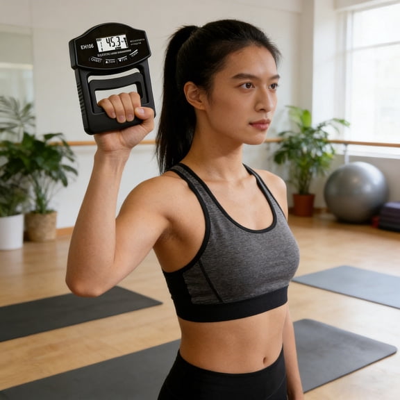 EcoNest Digital Hand Grip Strength Tester Dynamometer Adjustable Fitness Grip Measurement Device For Home Gym Training And Physical Rehabilitation