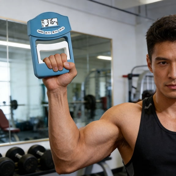 EcoNest Digital Hand Grip Strength Tester Dynamometer Adjustable Fitness Grip Measurement Device For Home Gym Training And Physical Rehabilitation