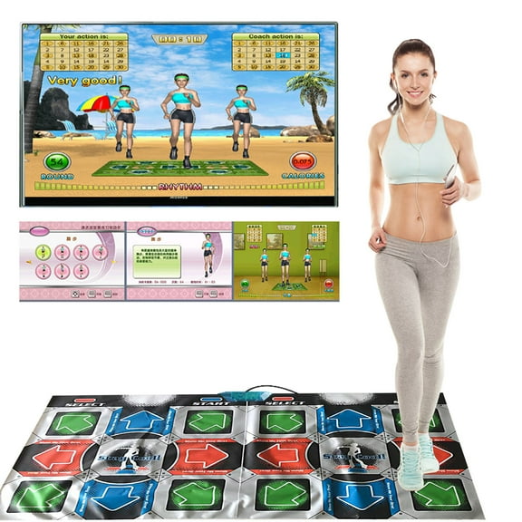 EcoNest Double User Dance Mats Fitness Dancer- Step Pads Sense- Game Yoga Game Blanket Motion Sensing Foot Print Game Dancing Mat