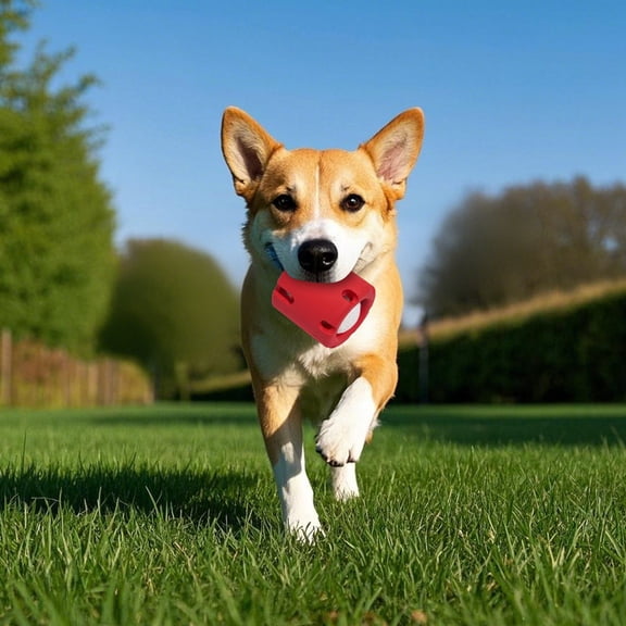 EcoNest Durable Rubber Dog Puzzle Toy With Tennis Dispenser Chew Interactive Game For Medium Large Dogs