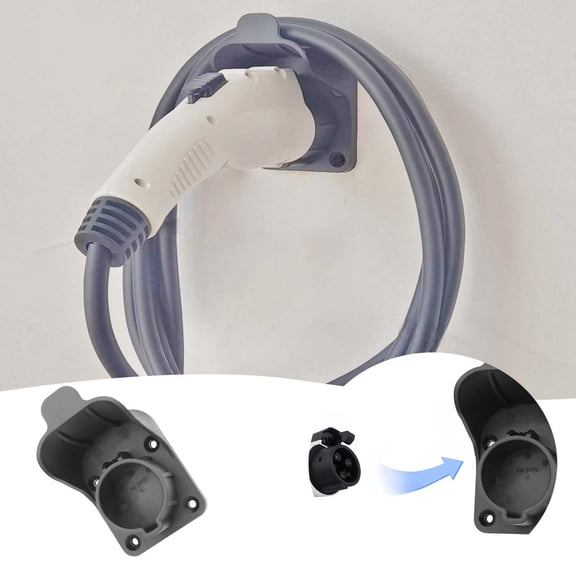 EcoNest EV Charging Holder With Mount For J1772 Charger Standard Fixed Bracket For Vehicle Charging Secure Hanging Solution For J Plug EVSE