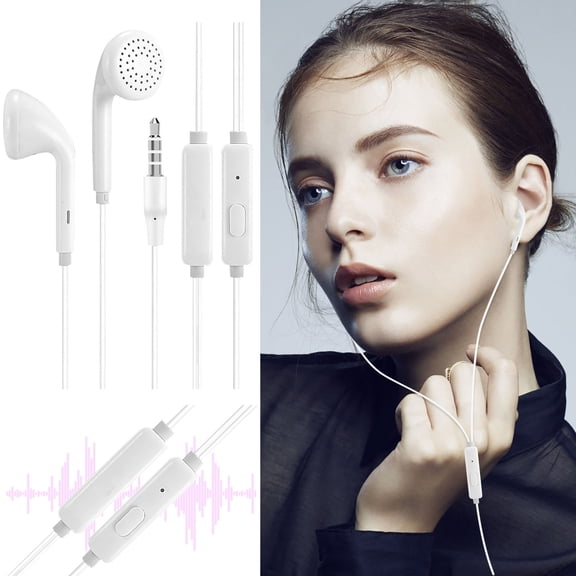 EcoNest Earphones In Ear Headphones With Microphone 3.5mm Wired Earbuds For Ios And Android Smartphones Laptops Mp3 Gaming Walkman