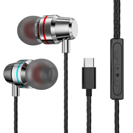EcoNest Earphones In Ear Headphones With Microphone Type C Wired Earbuds For Ios And Android Smartphones Laptops Mp3 Gaming Walkman