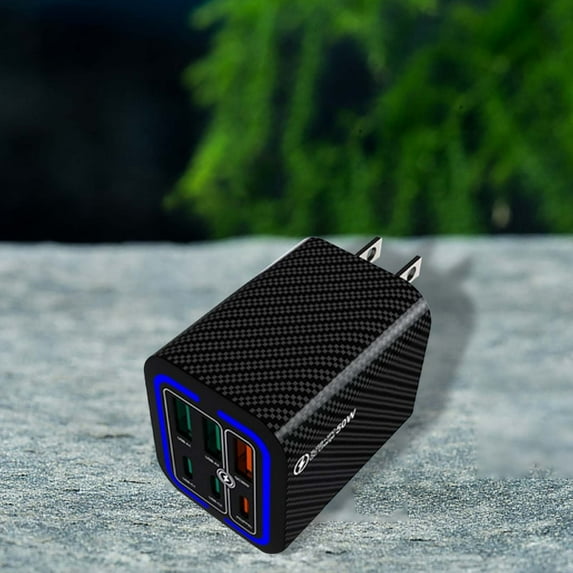 EcoNest Fast Standard 3USB + 3PD Interface 50W Mobile Charging Adapter ...