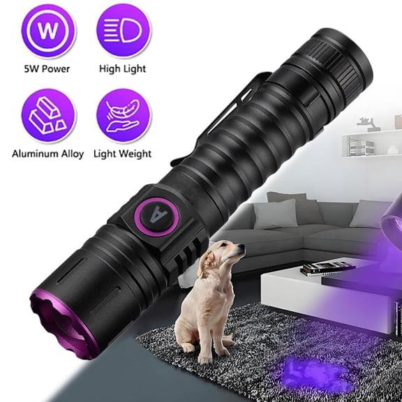 EcoNest Flashlight Handheld Black Light For Pet Stains Stones Resin Curing