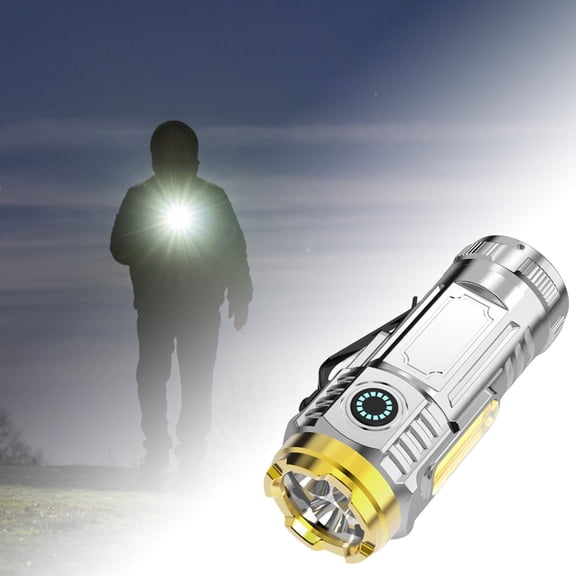 EcoNest Flashlight Super Bright Mini Flash Three Eyed ABS Flashlight Hat Clip Light