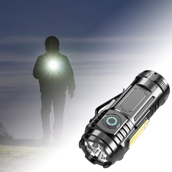 EcoNest Flashlight Super Bright Mini Flash Three Eyed ABS Flashlight Hat Clip Light