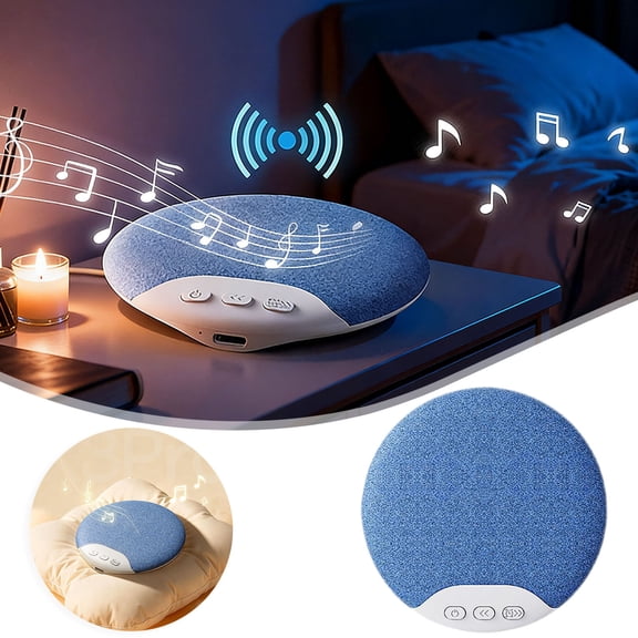 EcoNest For Sleeping Mini Portable Under With White Noise Timer Wireless Sleep Aid With Stereo Private Sleep Headphones For Adult Kids (Blue)