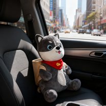 EcoNest Function Trash Can And Tissue Holder Vehicle Interior Organizer With Lid And Storage Compartment