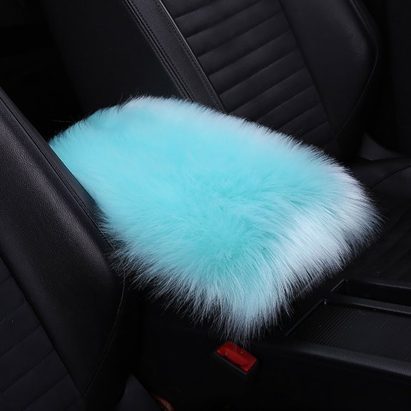 EcoNest Furry Car Armrest Cover Car Center Console Cover Pad Car Soft Console Pad Wool Armrest Seat Box Cover Protector Universal Fit For Most Vehicles