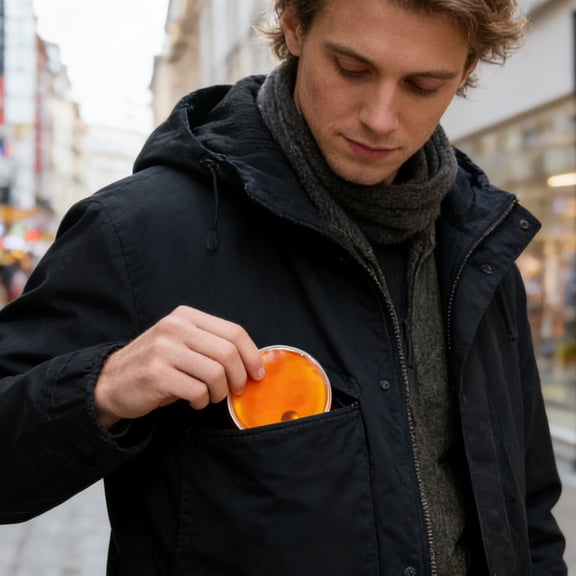 EcoNest Gel Hand Warmer Click Type Instant Heating Reusable Small Warm Durable Heat Dissipation Mechanism Outdoor Working Function In Cold Weather Round Square 60ml