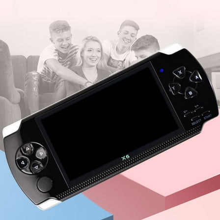 EcoNest Handheld Game Machine With 4.3 Inch High Definition Screen Built In Over 10000 Games Black