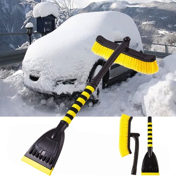EcoNest Heavy Duty Ice Scraper For Windshield Winter Removal With Ergonomic Handle And Extended Reach Design For Auto Vehicle Cleaning And Windshield Defrosting