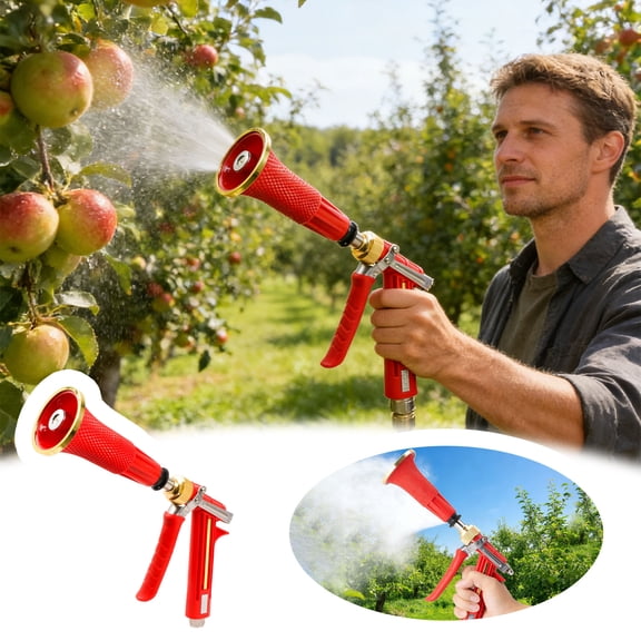 EcoNest High-Pressure Fruit Tree Spray Pistol for Agricultural Use, 13"x5" Plastic & Copper Sprayer with Long-Range Jetting