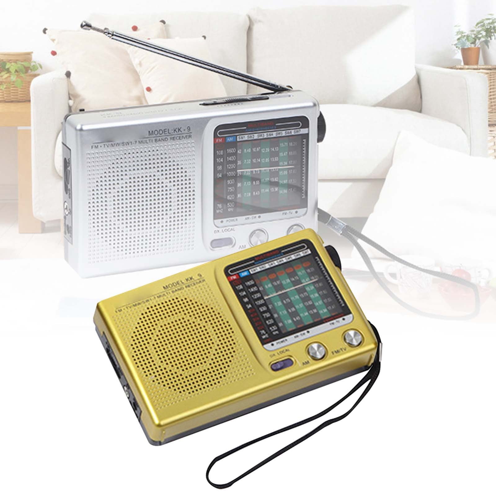 EcoNest KK9 Portable Retro AM FM Shortwave Radio Vintage Style Full ...