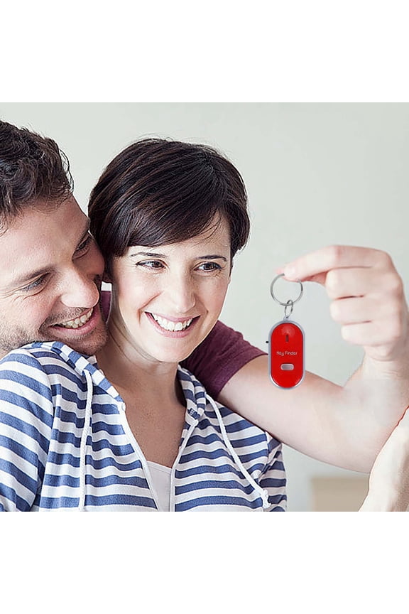 LED Anti-Lost Key Finder Locator Keychain Whistle Sound Control Keyring Seeker