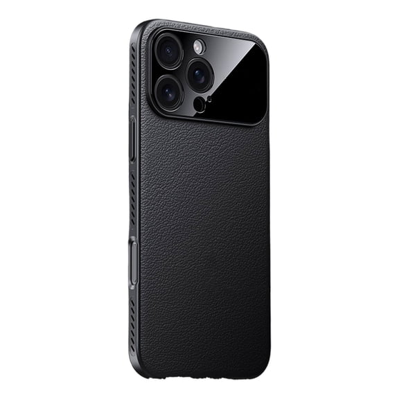 EcoNest Large Window Phone For 17 Pro PU Leather And Hard PC Heat Dissipation And Breathable Bumper Autofocus Lens Grade Drop Proof And Shockproof