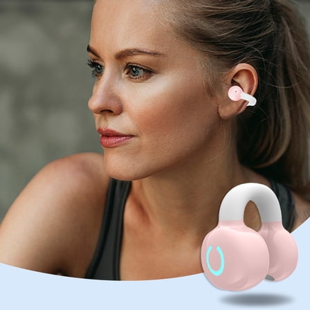 EcoNest Mini True Wireless Headphones Version 5.3 Sports Hover Headphones Single Ear Stereo Ear Clip On Business Model Bone Conduction