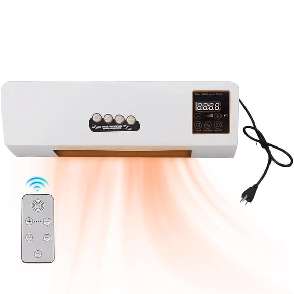 EcoNest Mini Wall Mounted Fan 2 In 1 Desk Fan Bladeless Wall Mount Fan Oscillating For Bedroom Circulator Fan With Remote For Home Office Bedroom 1pc