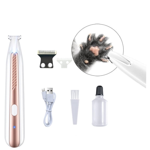 EcoNest Pet Micro Precision Trimmer Function Pet Hair Trimmer With LED Light Low Noise Rechargeable Pet Trimmer For Pet Ears Buttocks Face Eyes 10ml