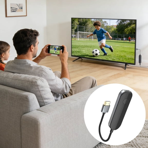 EcoNest Plug And Play Wireless Display Adapter For High Definition Streaming | TV Phone Tablet Laptop Compatible With Home Dormitory Apartment Adult Entertainment