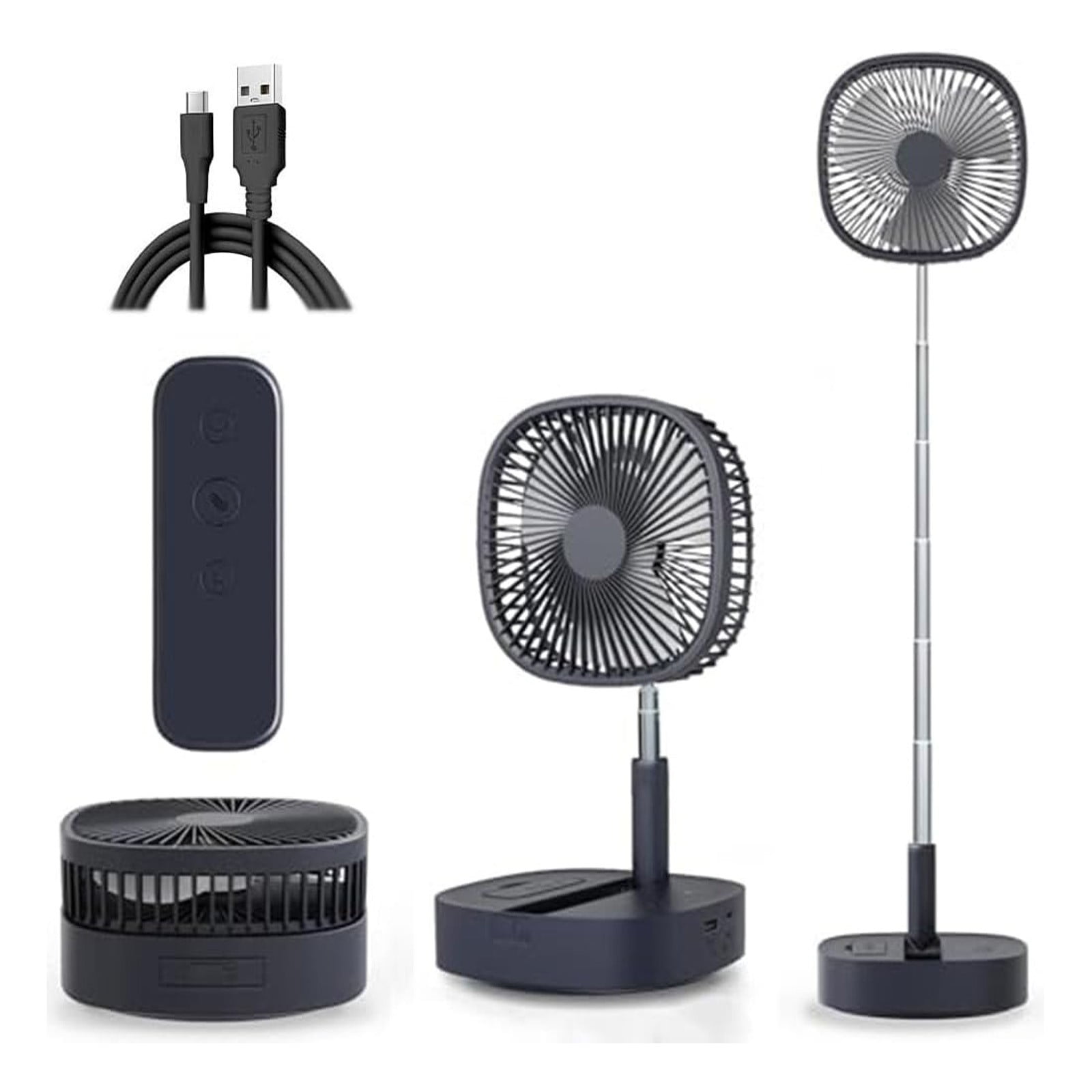 EcoNest Portable Foldable Rechargeable Travel Oscillating Fan ...