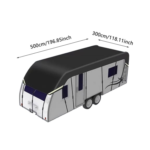 EcoNest RV Roof Cover With Reflective Strips Heavy Duty For Outdoor Travel Trailer And Camper Storage