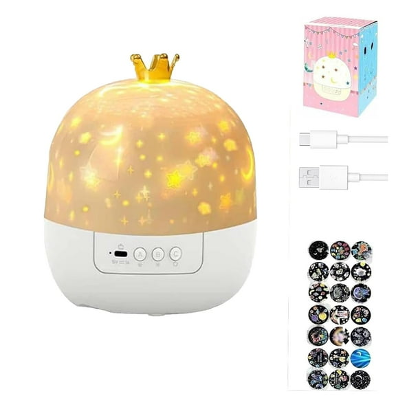 EcoNest Rechargeable Kids Projector Night Light With Rotating Star Galaxy Effects Multifunctional Projection Lamp For Bedroom 21 Of Films Sleep Aid For Children