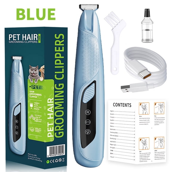 EcoNest Rechargeable Pet Grooming Clipper With Light For Dogs And Cats Wide Powerful Motor Ideal For Indoor And Outdoor Use Pet Hair Trimmer1ml