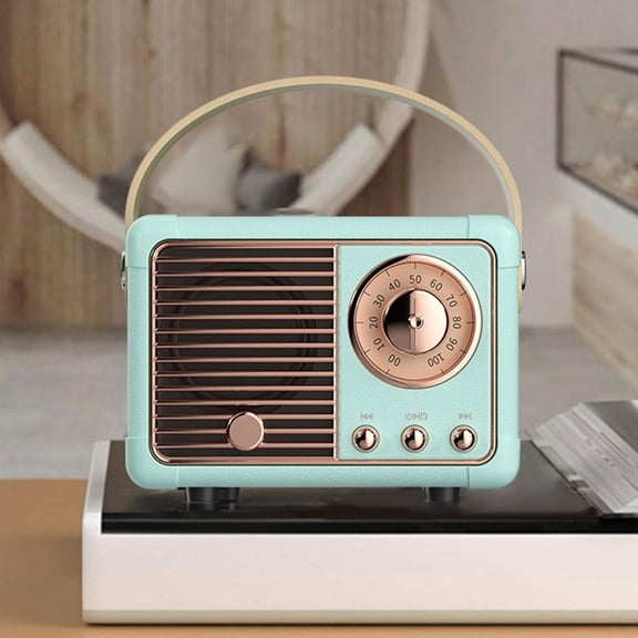 EcoNest Retro Wireless Bluetooth Speaker Retro Decor Cute Vintage Kitchen Desk Bedroom Office Party Speaker For Ios Android Devices