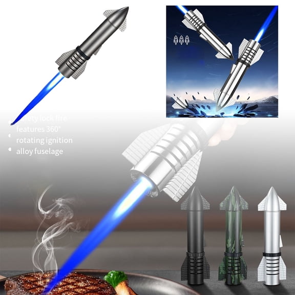 EcoNest Rocket Launchpad & Torch Set SpaceX Desk Reusable Flame For Collectors Futuristic For Men