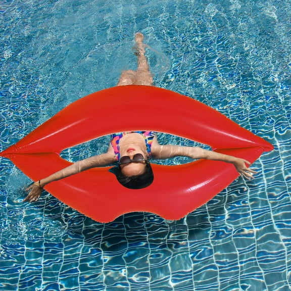 EcoNest Shooting Bar Water Red Lips Lips Red Love Inflatable Float Float